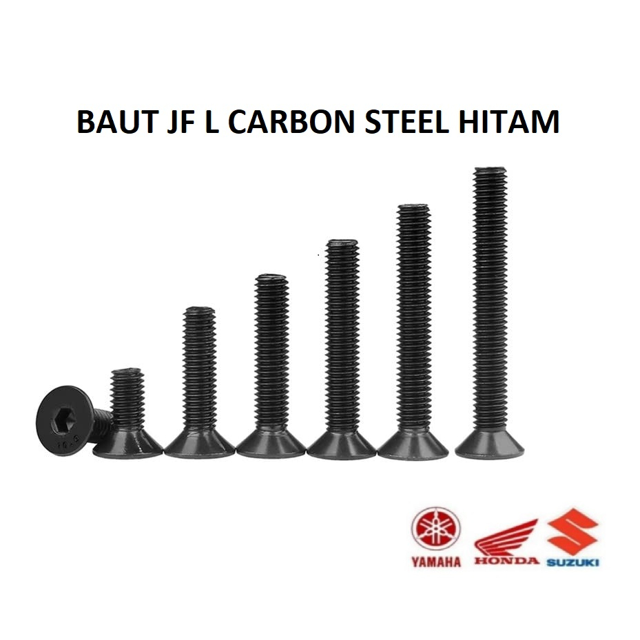 10pcs JF L M3 x 12 / M3 x 10 สลักเกลียว / M3x10 / M3 x 12 Countersunk Bolts เกรด 10.9 เหล็กคาร์บอน H
