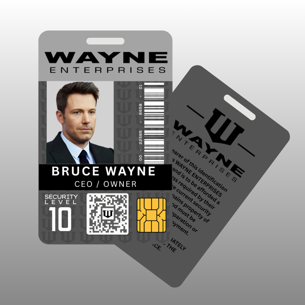 Wayne Entertainment Bruce Wayne Badge Custom