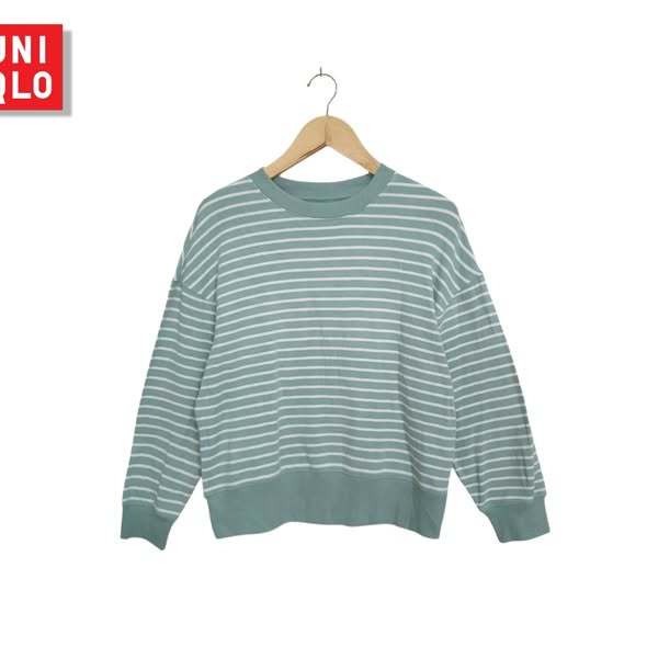 HIJAU Basic Polar Striped Sweater Uni Mint Green (CODE: B125-13)