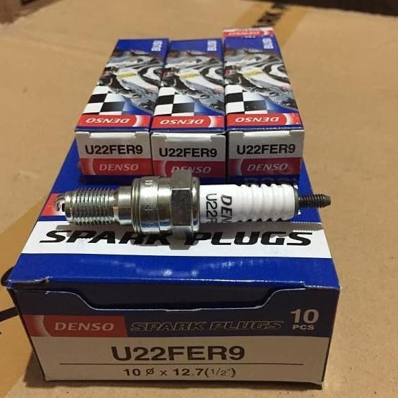 DENSO U22FER9 SPARK PLUG 1 กล่องบรรจุ 10 ชิ้นสําหรับรถจักรยานยนต์คาร์บูเรเตอร์ Honda Vario 110