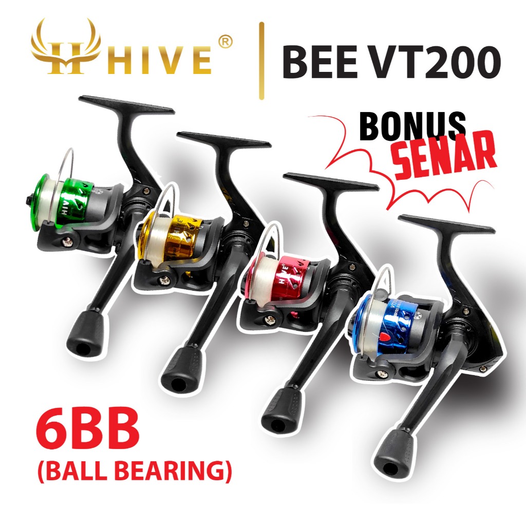 ราคาถูก Reel Hive Bee VT 200 พลาสติก Spool Bonus String
