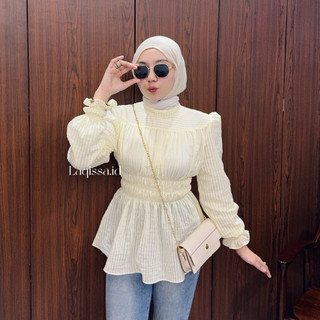 Laqissa id Blouse Ofelia Stripe Summer Wanita Slimfit