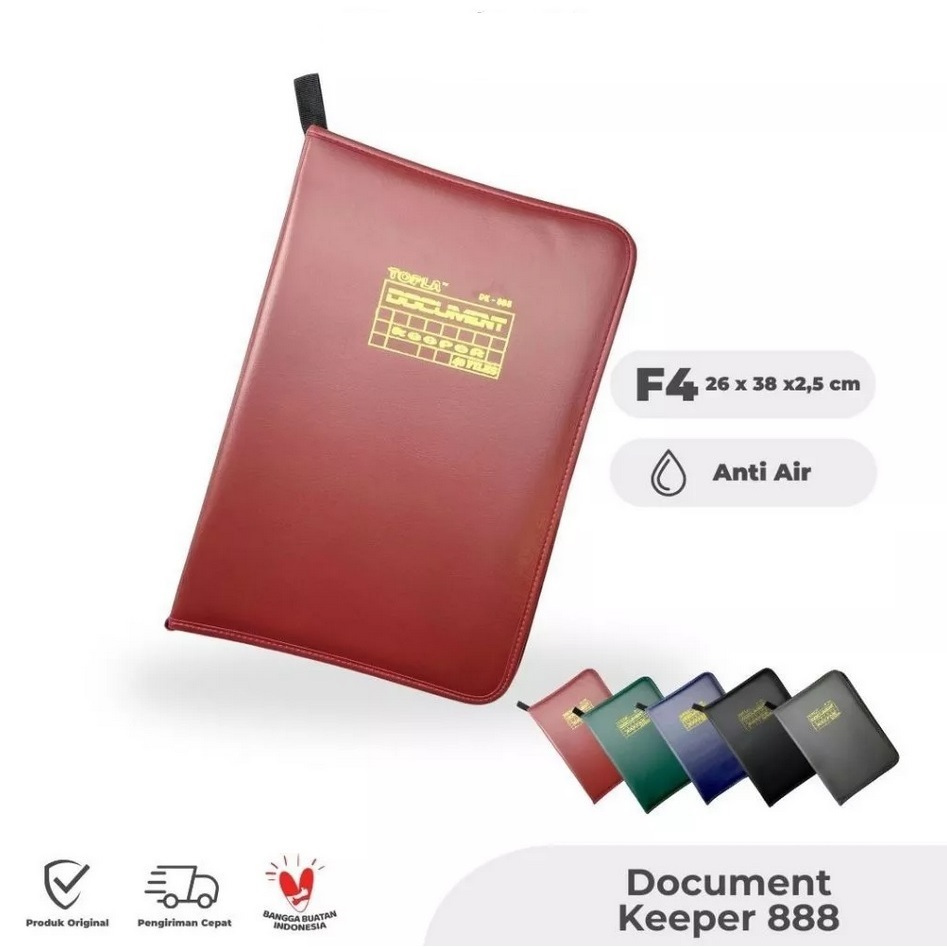 TOPLA DK 888 DIPAN MAP - โฟลเดอร์เอกสารกันน้ําสําหรับที่เก็บไฟล์ 40 อัน