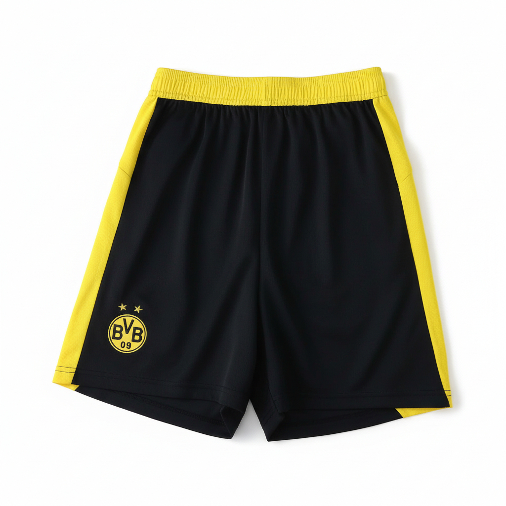 Brss Drtmnd Home Pants 2025 2026 สีดําสีเหลืองฟุตบอลกีฬา 25 26 Emyu id
