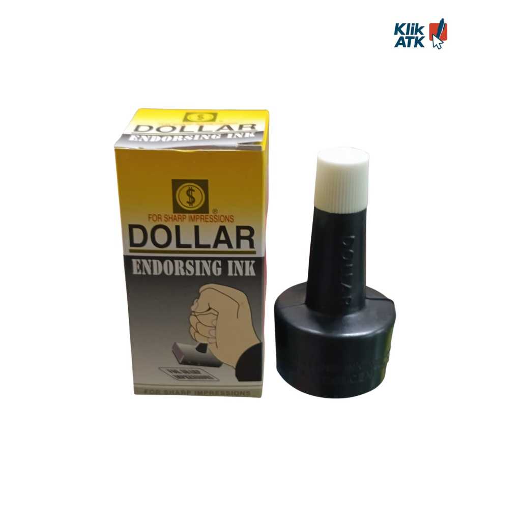 Black Dollar Stamp Ink ขนาดเล็ก 28.5 gr (อ่านคําอธิบาย) - ต่อขวด