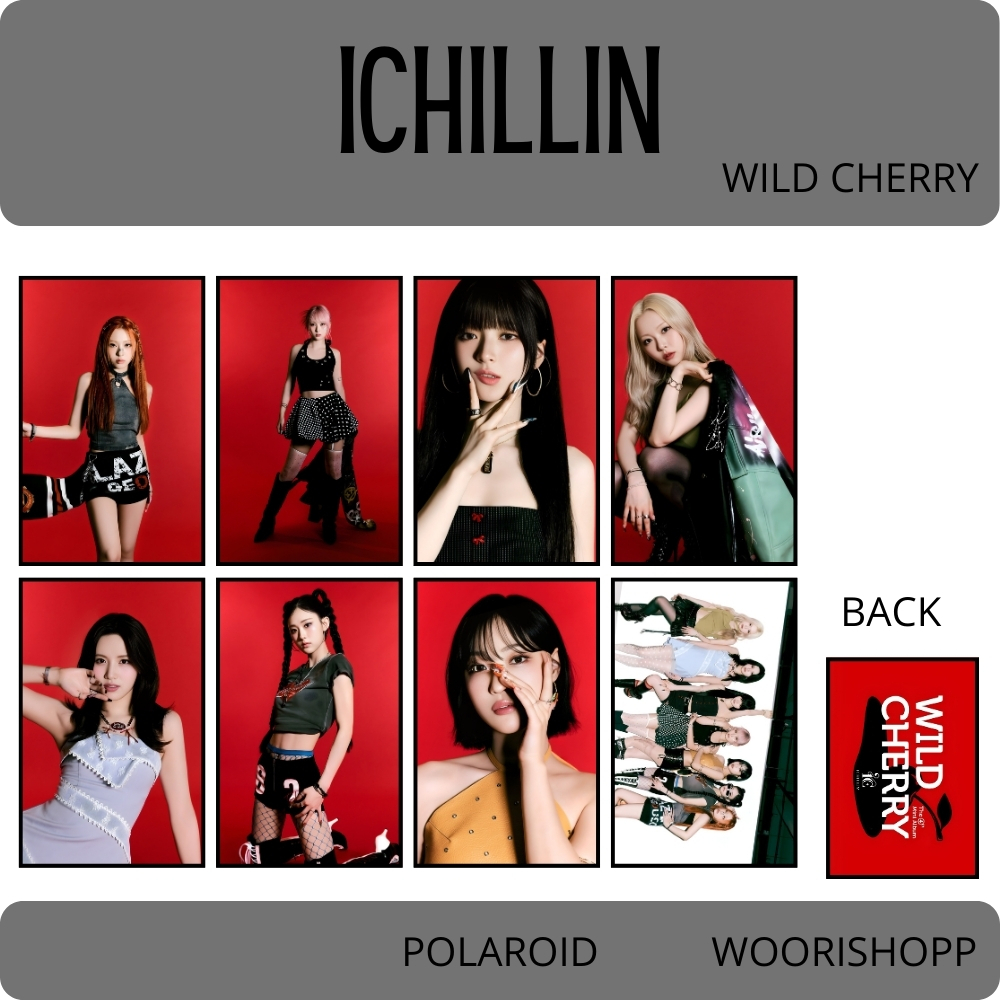 โฟโต้การ์ด ICHILIN WILD CHERRY 2 ด้านข้าง 8 ชิ้น การ์ด KPOP UNOFFICIAL CHAERIN CHOWON YEJU JIYOON JO
