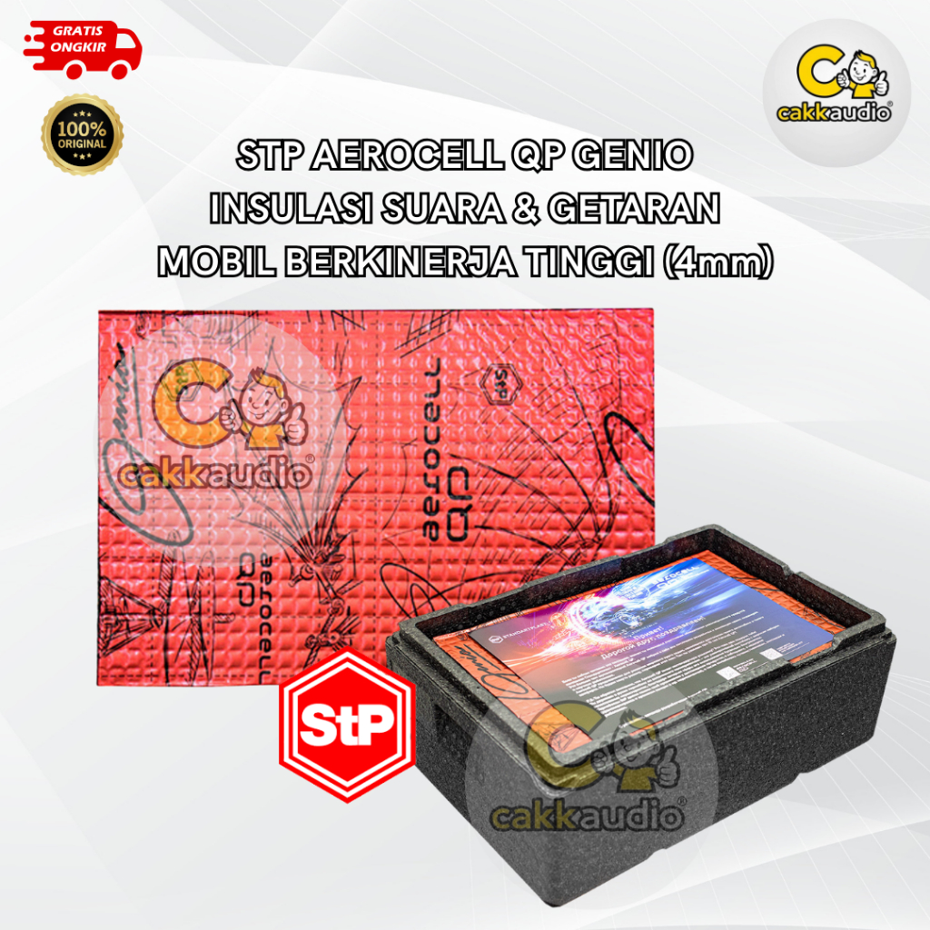 ฉนวนกันความร้อนเสียงและการสั่นสะเทือนในรถยนต์ประสิทธิภาพสูง (4 มม.) STP Aerocell QP Genio