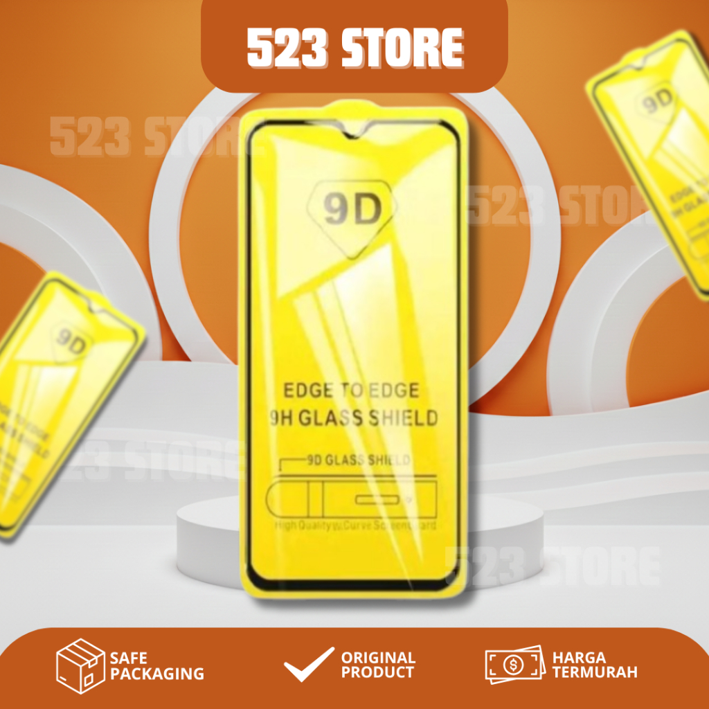 LAYAR TG กระจกนิรภัย Anti-Scratch Full Glass Screen Protector 9D Oppo A1k/A15/A15s/A16/A16k/A16E/A17