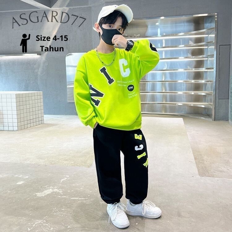 Nicer Kids Set Long Sleeve Top Long Pants One Set Boys Fashion Asgard777