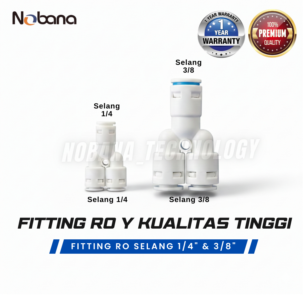 [NOBANA] RO Y Fitting Hose 1/4" - 3/8" คุณภาพสูง
