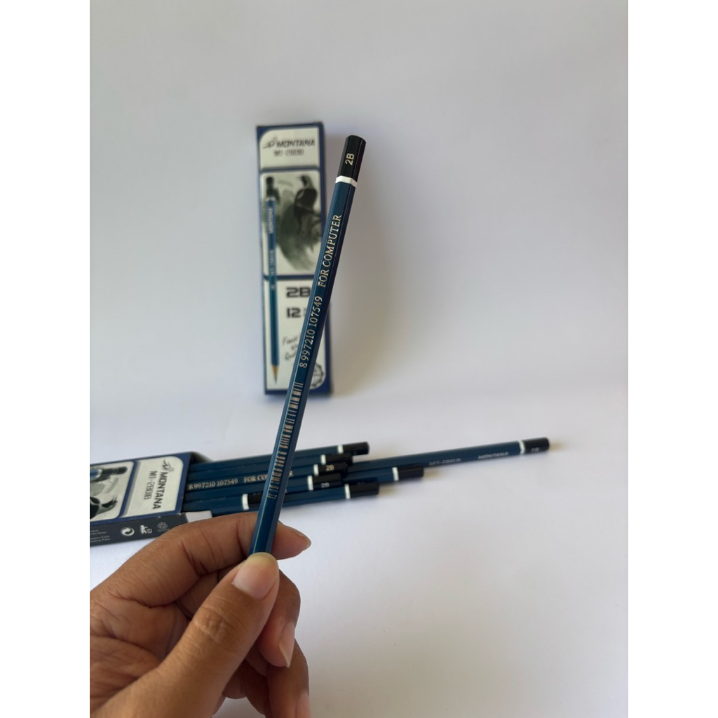 (12 ชิ้น) STARK MONTANA Blue 2B Pencils Wholesale/ 2B Pencil Stationery