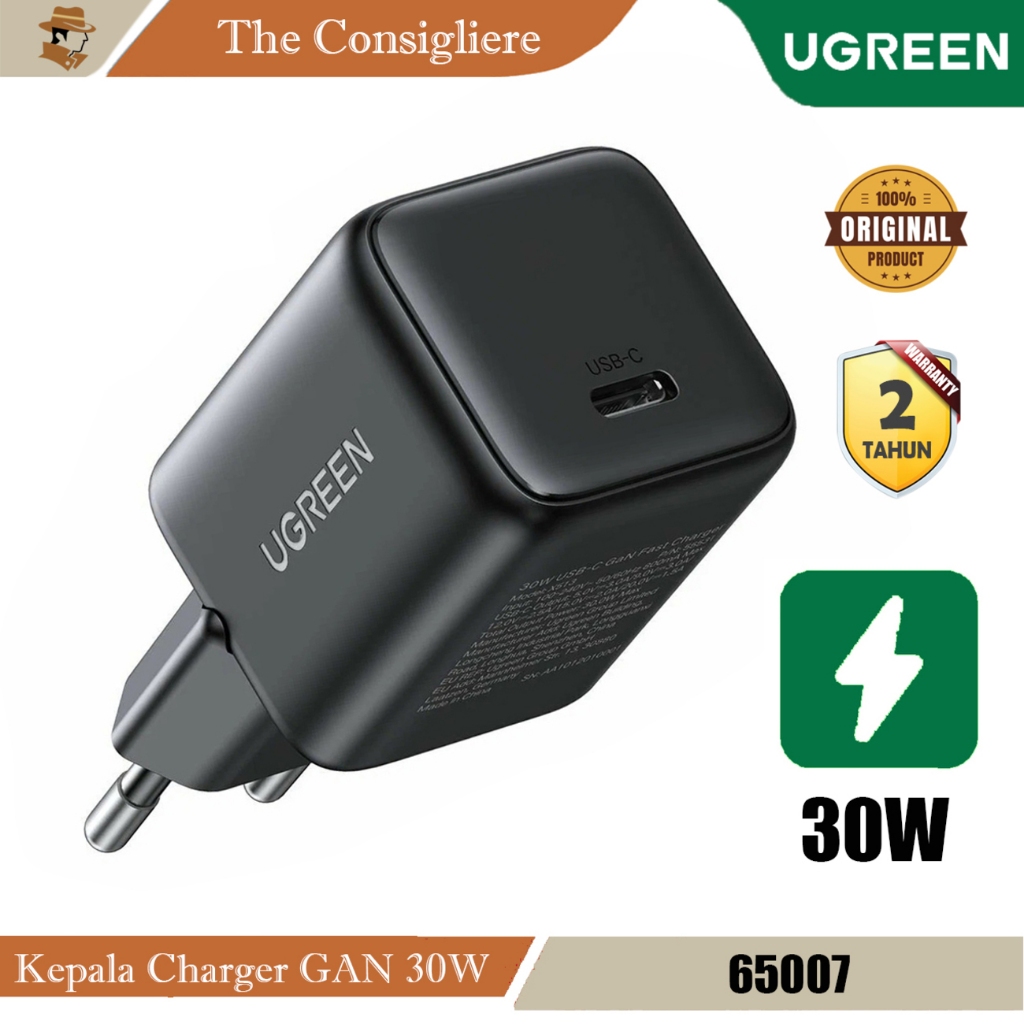 UGREEN Gan 30W USB-C หัวชาร์จเร็ว 65007 55553 20W 30W