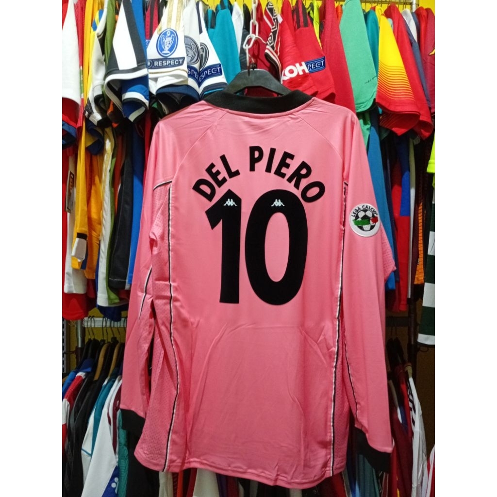 [NAMESET VELVET] RETRO GO JUV PINK DEL PIERO 10 ITALY LEAGUE FOOTBALL JERSEY