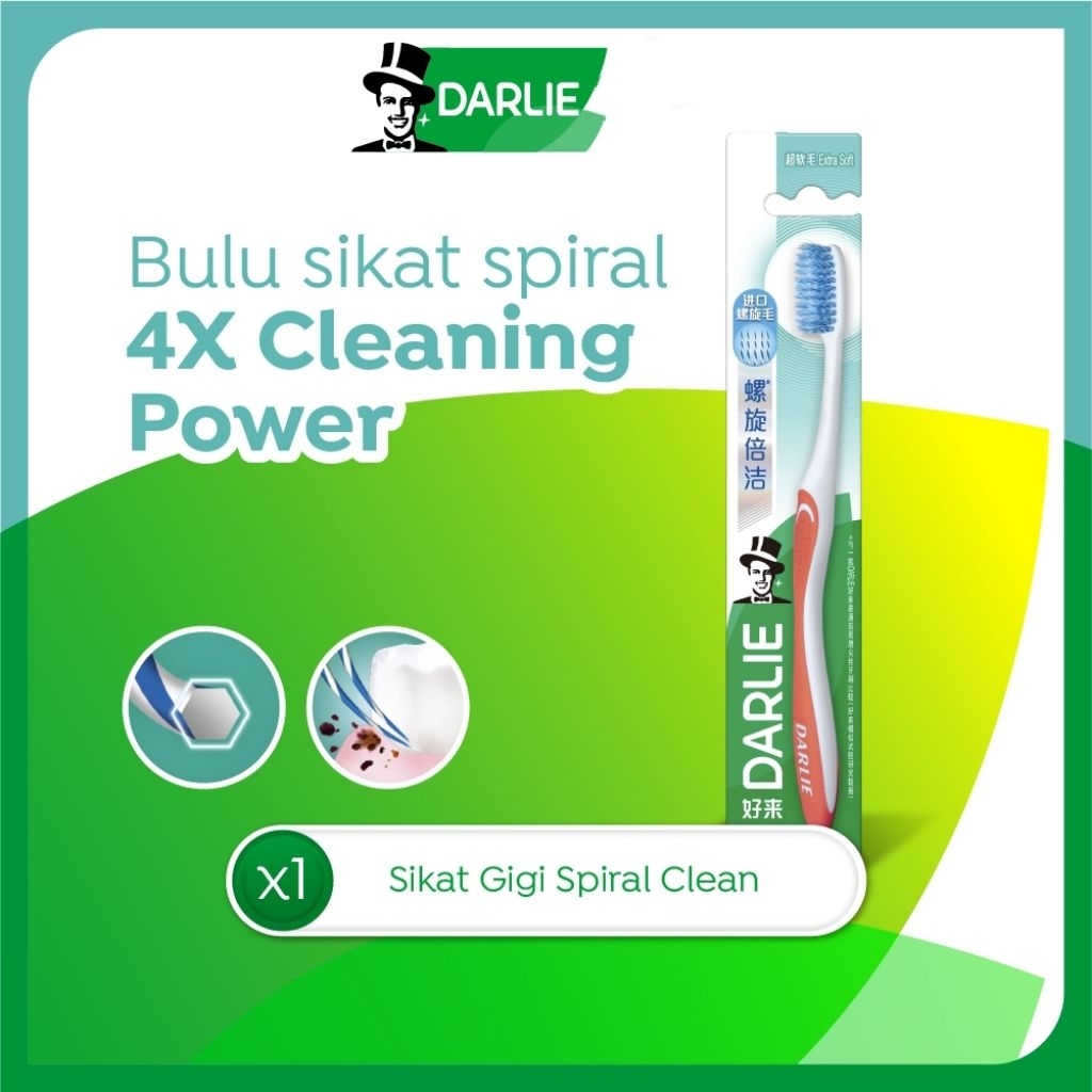 DARLIE SPIRAL CLEAN SERIES ผู้ใหญ่ TOOTHBRUSH