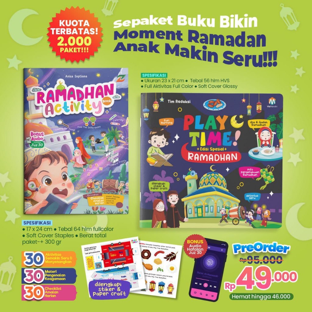 [2IN1] PLAY TIME PACKAGE ฉบับ RAMADHAN + RAMADHAN ACTIVITY BOOK 2026 - RAMADHAN BOOK - ACTIVITY BOOK