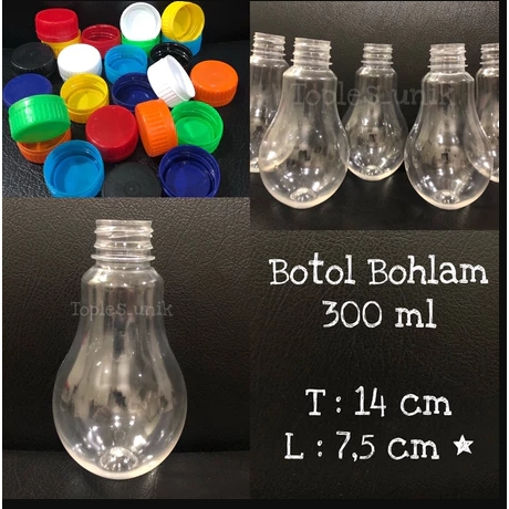 72 ชิ้น 300ml ขวดหลอดไฟ thai ขวดชา jelly bottles ขวดกาแฟ ขวดพลาสติก THICK ขวดหลอดไฟพลาสติก 300ml