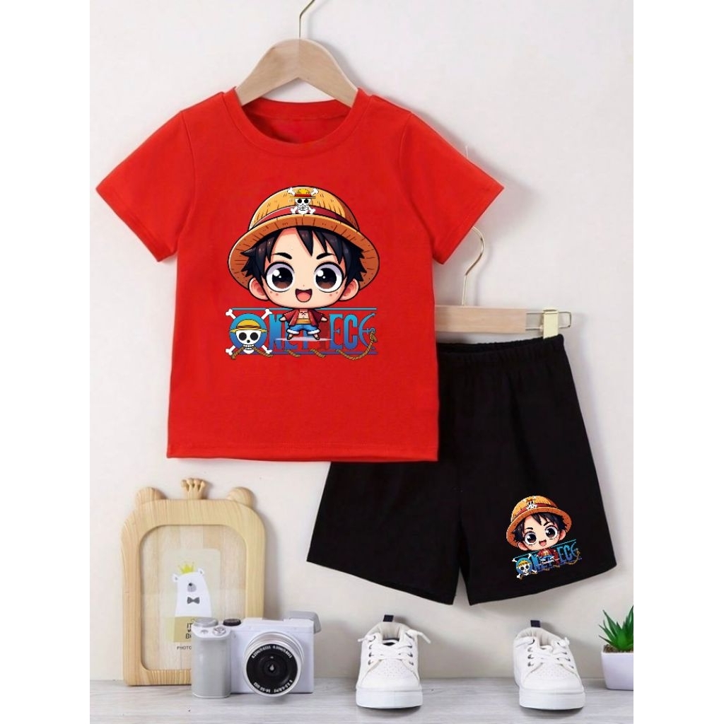 UNISEX CHIB LUFFY CHILDRENS SUIT FOR AGES 2 ปี - 9 ปี / หนึ่งชุด LUFFY GIRLS และ BOYS
