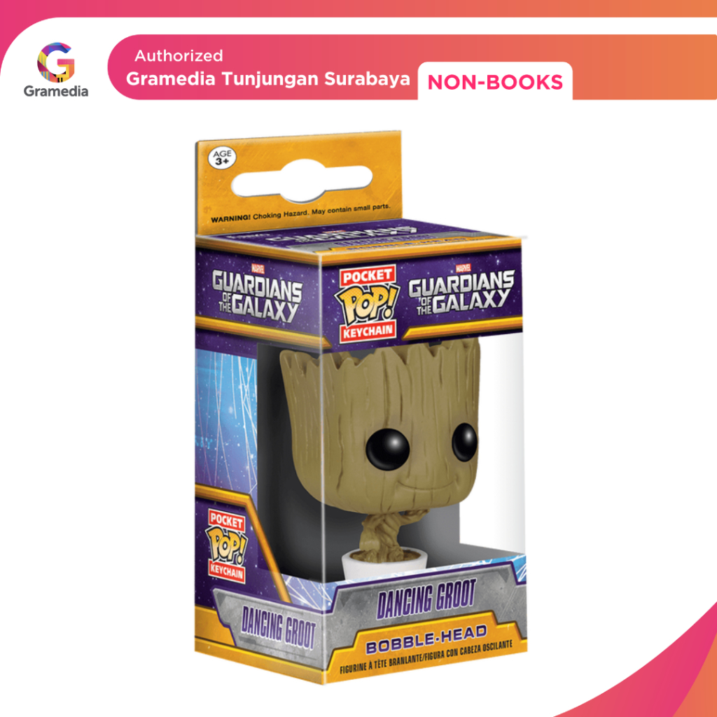 Gramedia Tunjungan: ป๊อป! พวงกุญแจ Dancing Groot