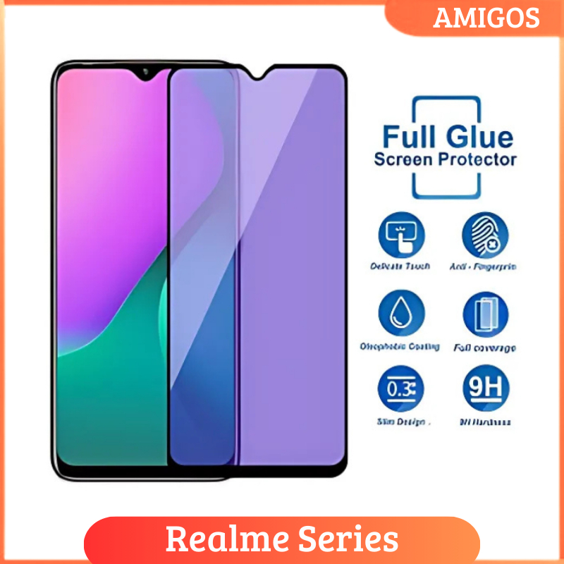 กระจกนิรภัย 10D 9H Realme C3 C11 2020 C11 2021 C17 C20 C21 C21Y C25Y C31 C35 C67 5 5i 6 Pro C25S C30