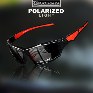 Kacamata Hitam Polarized Lensa Bingkai Panjang Keren Fashion Bersepeda Olahraga Memancing Pria