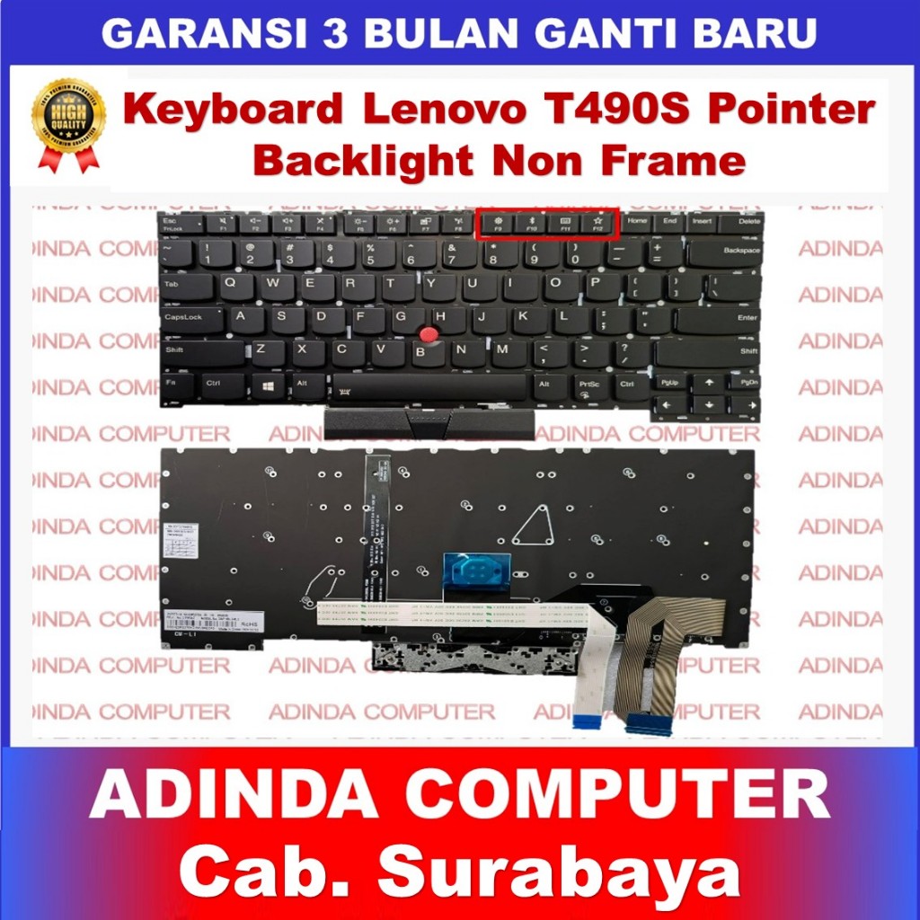 แป้นพิมพ์ Lenovo Thinkpad E480 T490s 20NX 20NY T495s 20QJ 20QK X1 Extreme Gen 1 Gen 2