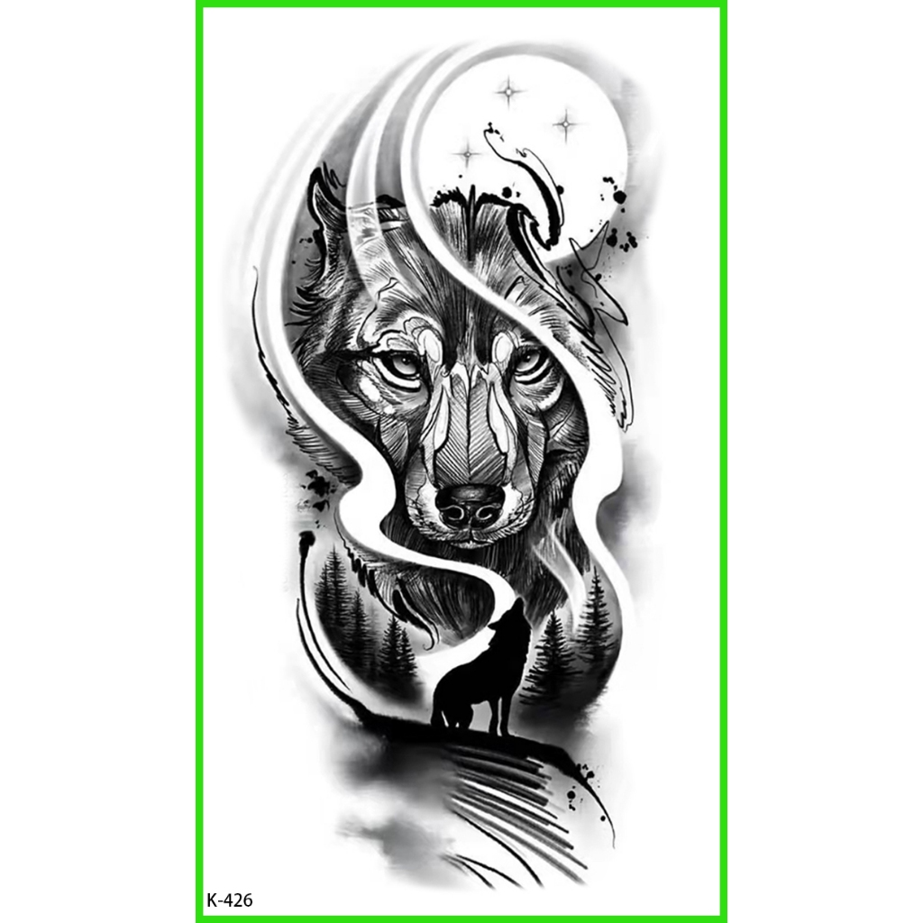 MAWAR Aesthetic Animal Pattern Tattoo Skull Snake Spider Crow Rose Thorn