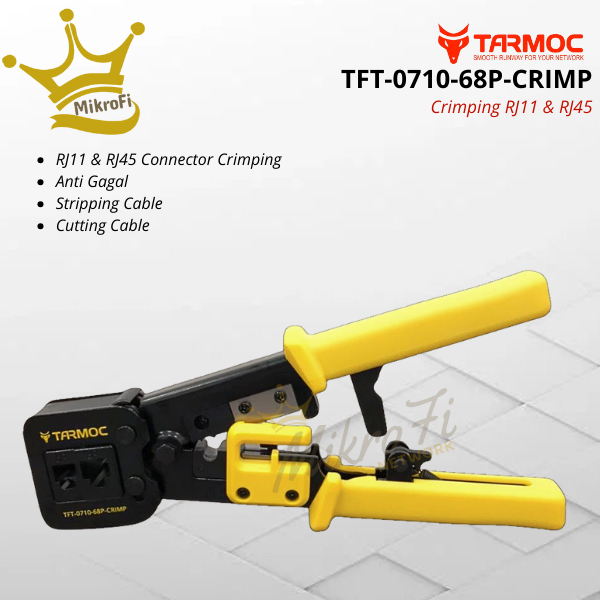 Tarmoc TFT-0710-68P-CRIMP | RJ45 EZ CURLING PLIERS ANTI-FAIL CAT5E CAT6 CRIMPING TOOL LAN RJ45 - ANT