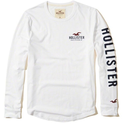 KATUN แขนยาว Hollister ผ้าฝ้ายคุณภาพสูง Hollister เสื้อผ้าผู้ชายและผู้หญิงพรีเมี่ยม 24S ผ้าฝ้ายหวีเส