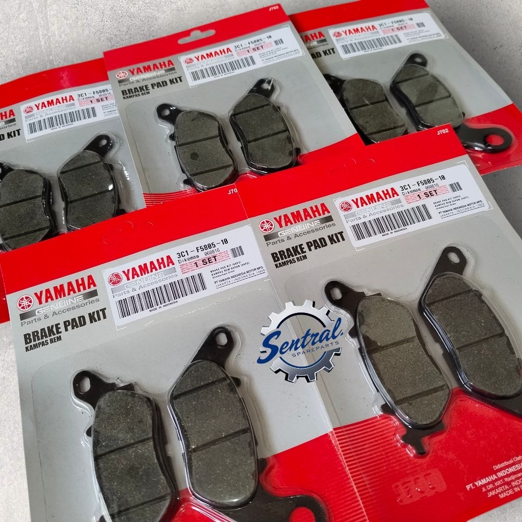 (GRADE B) (WHOLESALE 5 ชุด) ดิสแพดหน้า Jupiter Mx Mio Smile Sporty Mio j Soul GT 115 Vixion Disc ผ้า