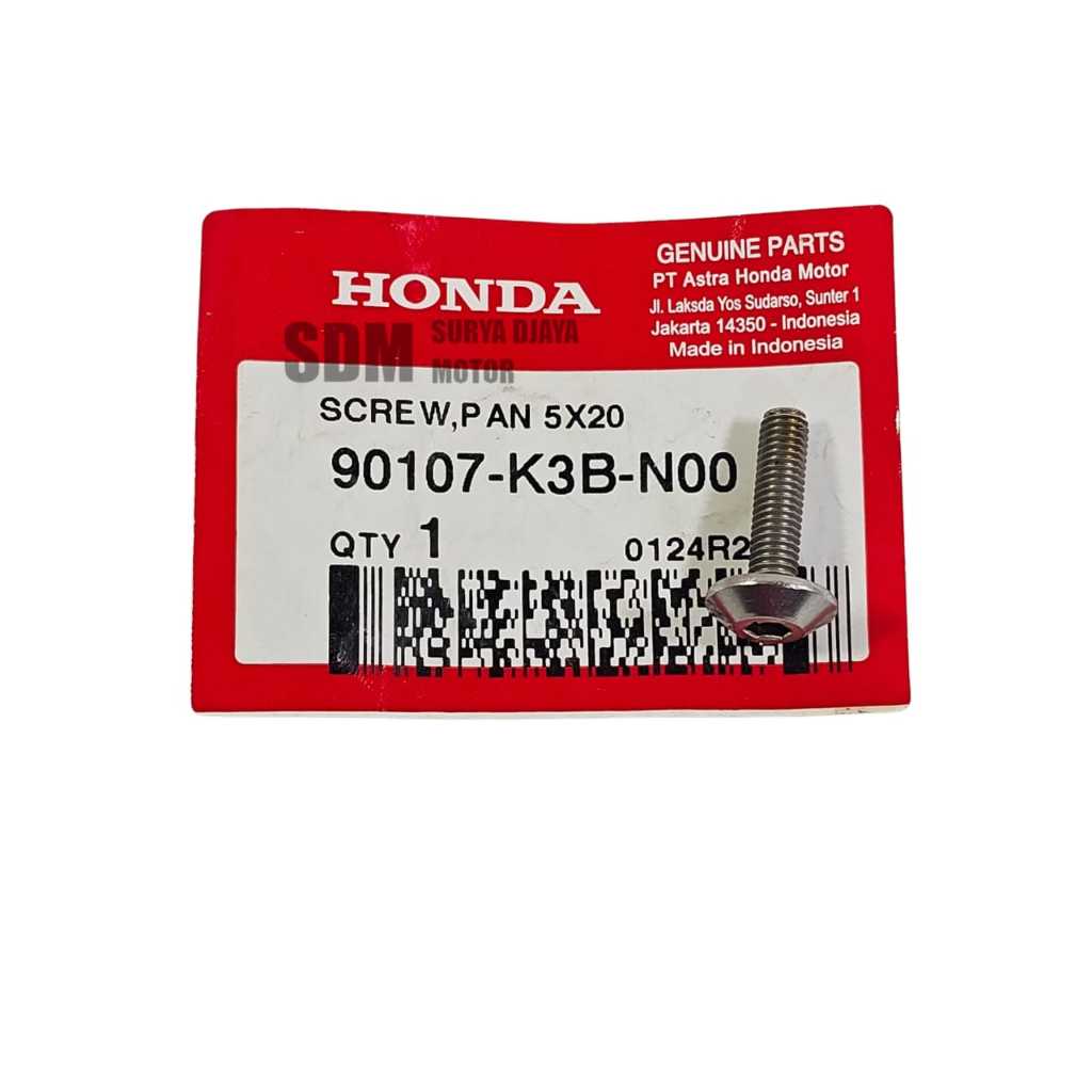 90107-K3B-N00 Bolt Screw Pan 5 X 20 Original Honda
