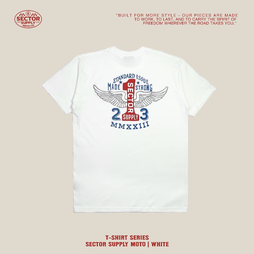 เสื้อยืด SECTOR Supply "UNO" - สีขาว