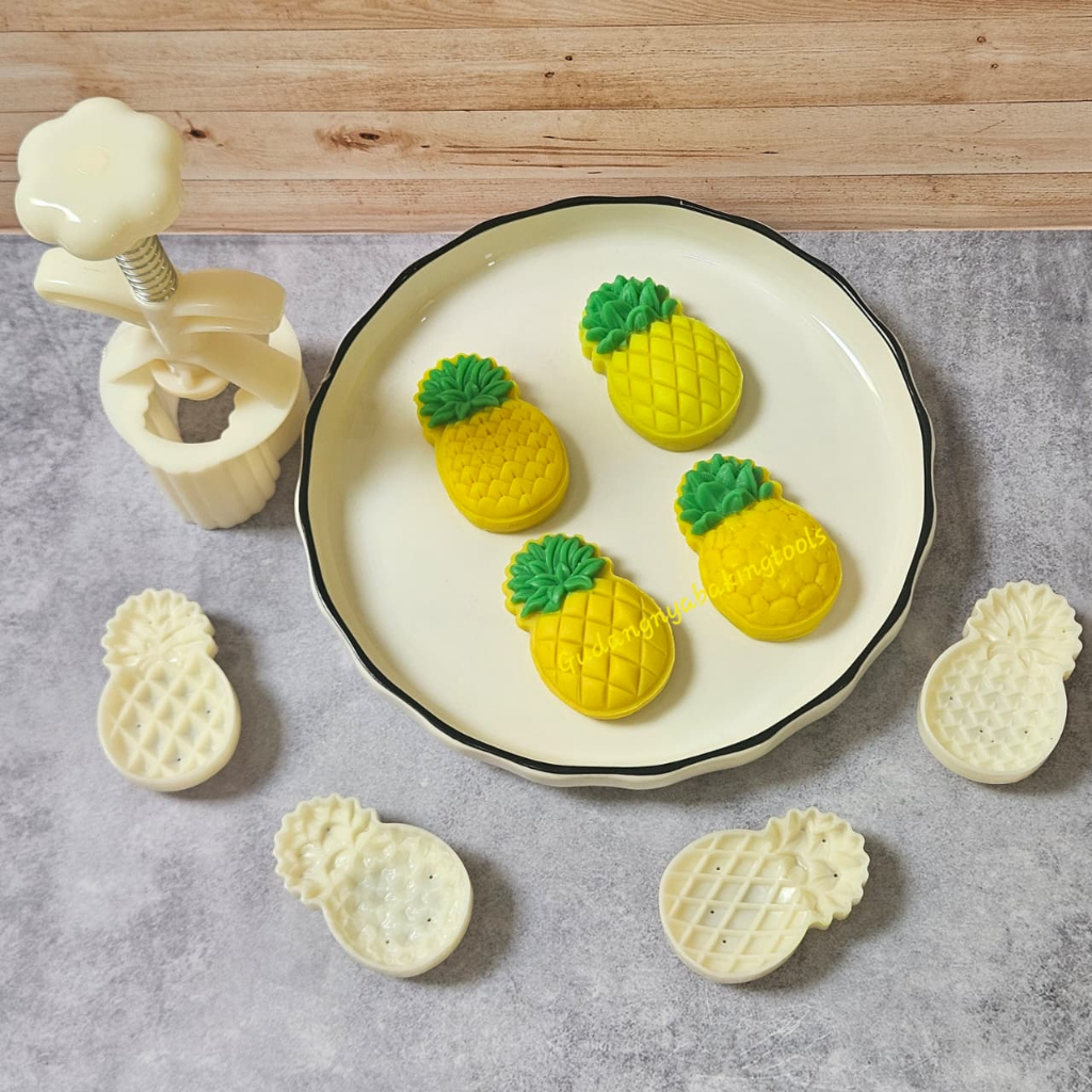 แม่พิมพ์ขนมไหว้พระจันทร์สับปะรด Nastar 4 แสตมป์ 30gr| 50 กรัม