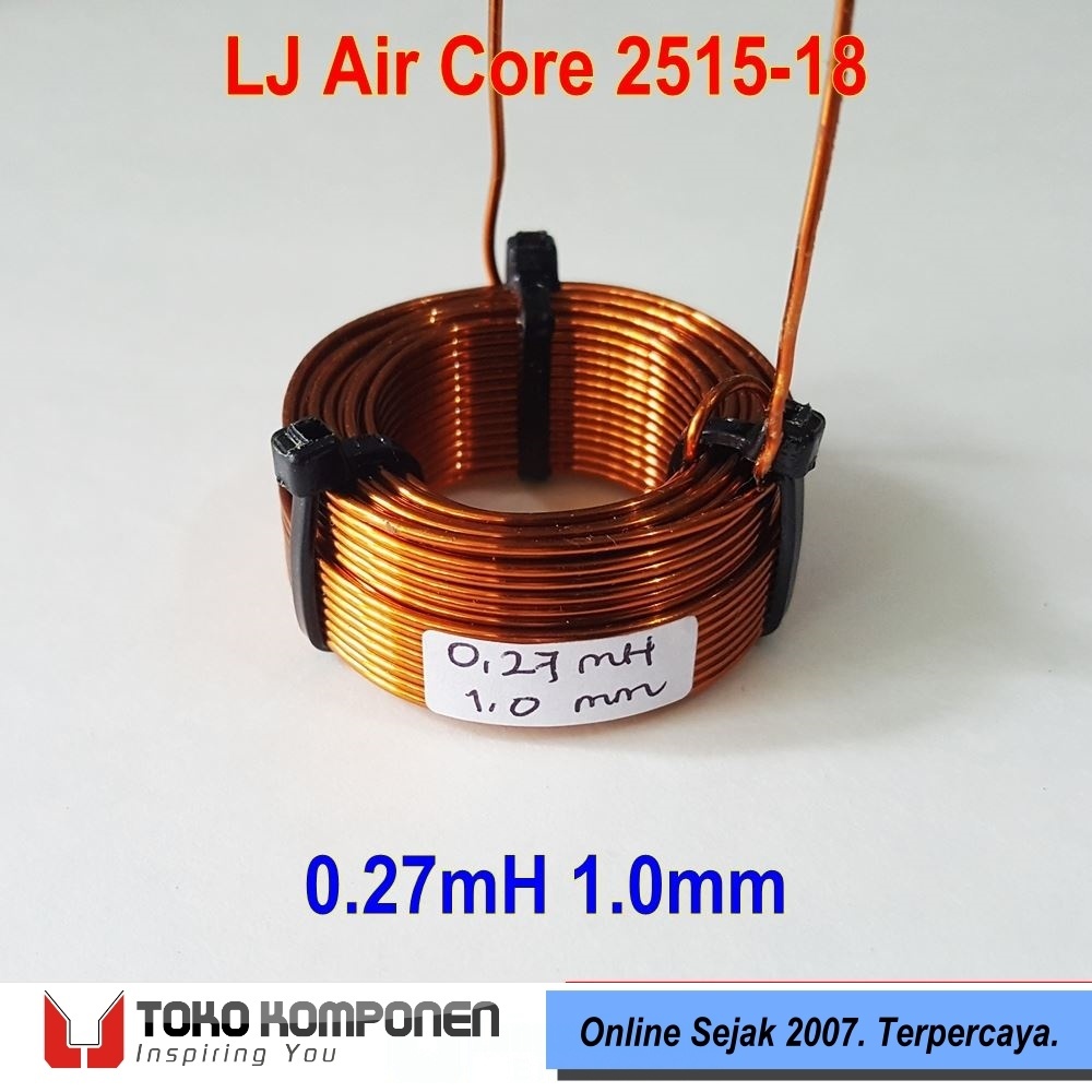 0.27mH 1.0 มม.AirCore Crossover Coil - LJ ACC 0.27mH 1.0 มม. 18AWG XO Inductor