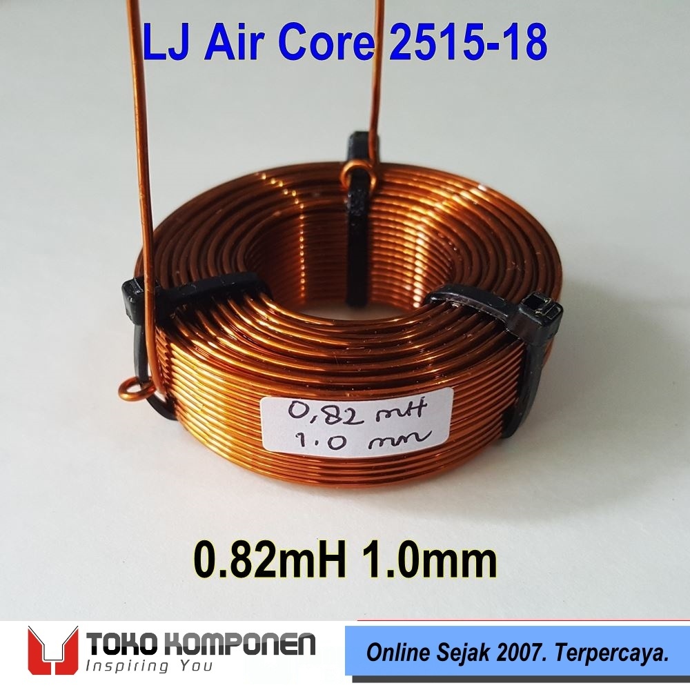 0.82mH 1.0 มม.AirCore Crossover Coil - LJ ACC 0.82mH 1.0 มม. 18AWG XO Inductor