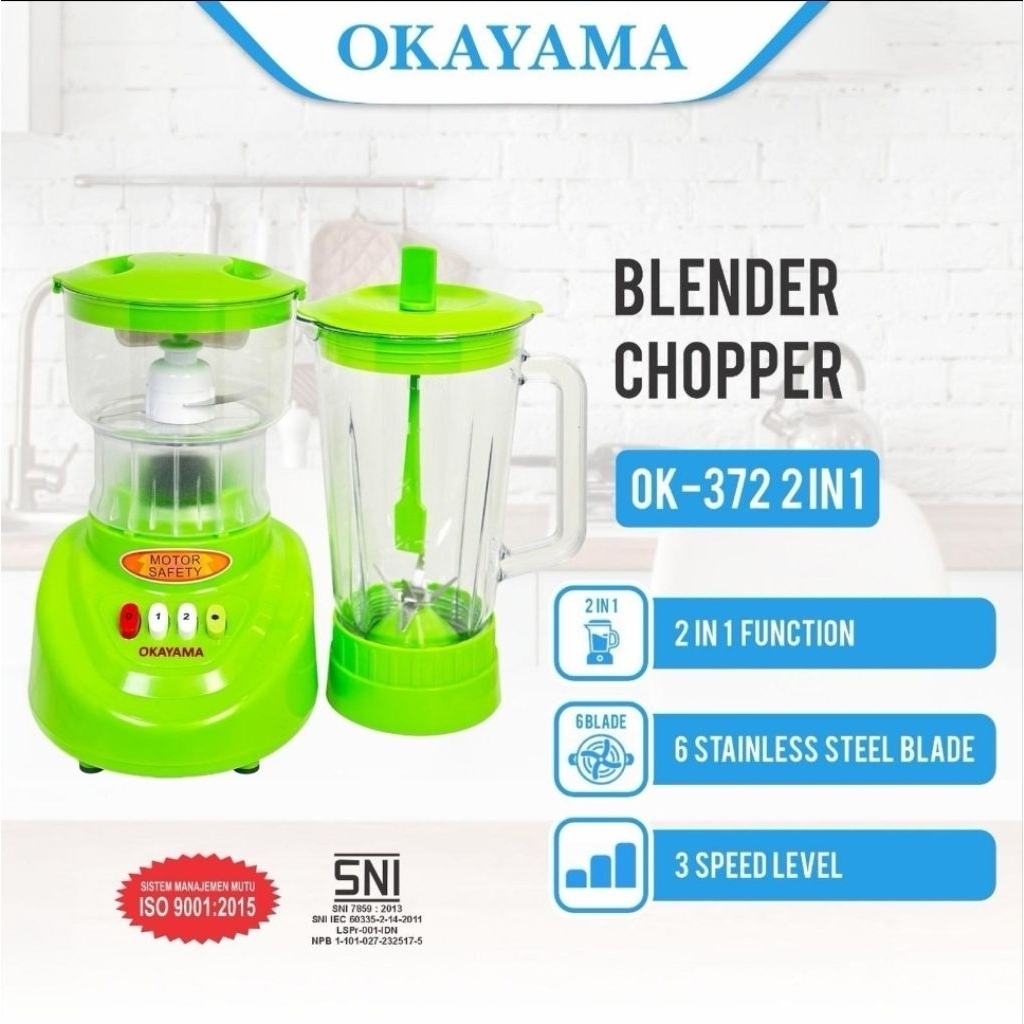 OKAYAMA เครื่องปั่น CHOPPER 2IN1 OK-372