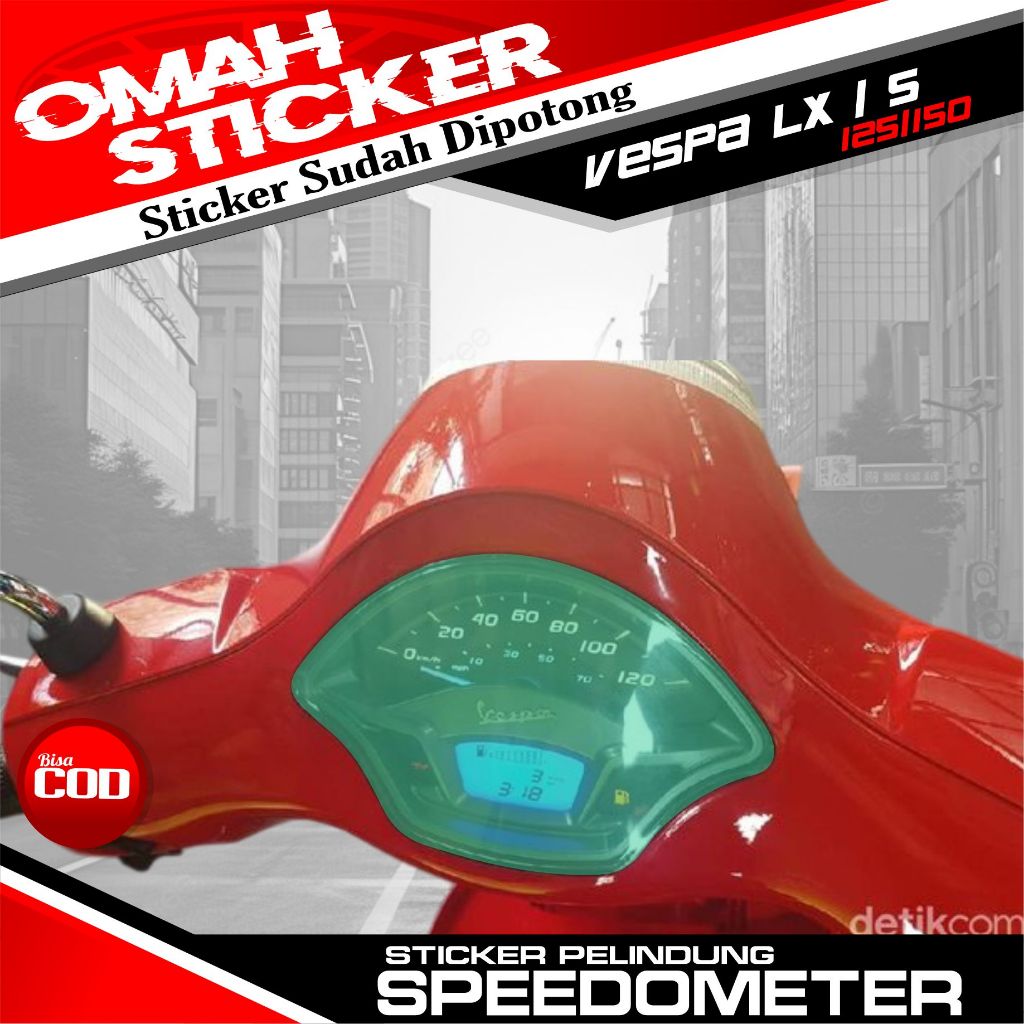 สติ๊กเกอร์กันรอยกระจก Vespa LX / S 125/150 Spido | สติ๊กเกอร์ป้องกัน Vespa LX / S 125/150 Spido