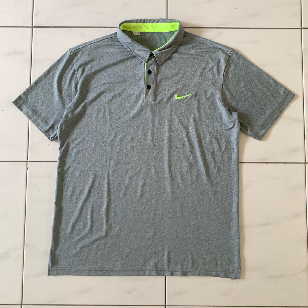 N1k333 เสื้อโปโล เสื้อสีเทา