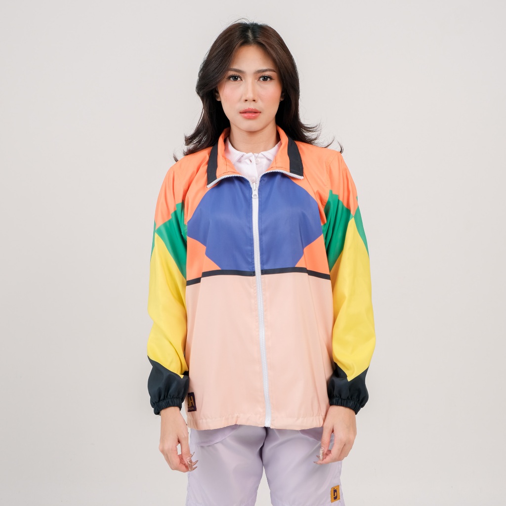 DYH Vintage Jacket 80s - 90s สไตล์ unisex - KOOL การพิมพ์ร่มชูชีพเต็มรูปแบบ