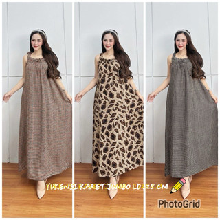 Daster Yukensi Jumbo tali pundak Ld 120 Cm Dress Kutung Karet