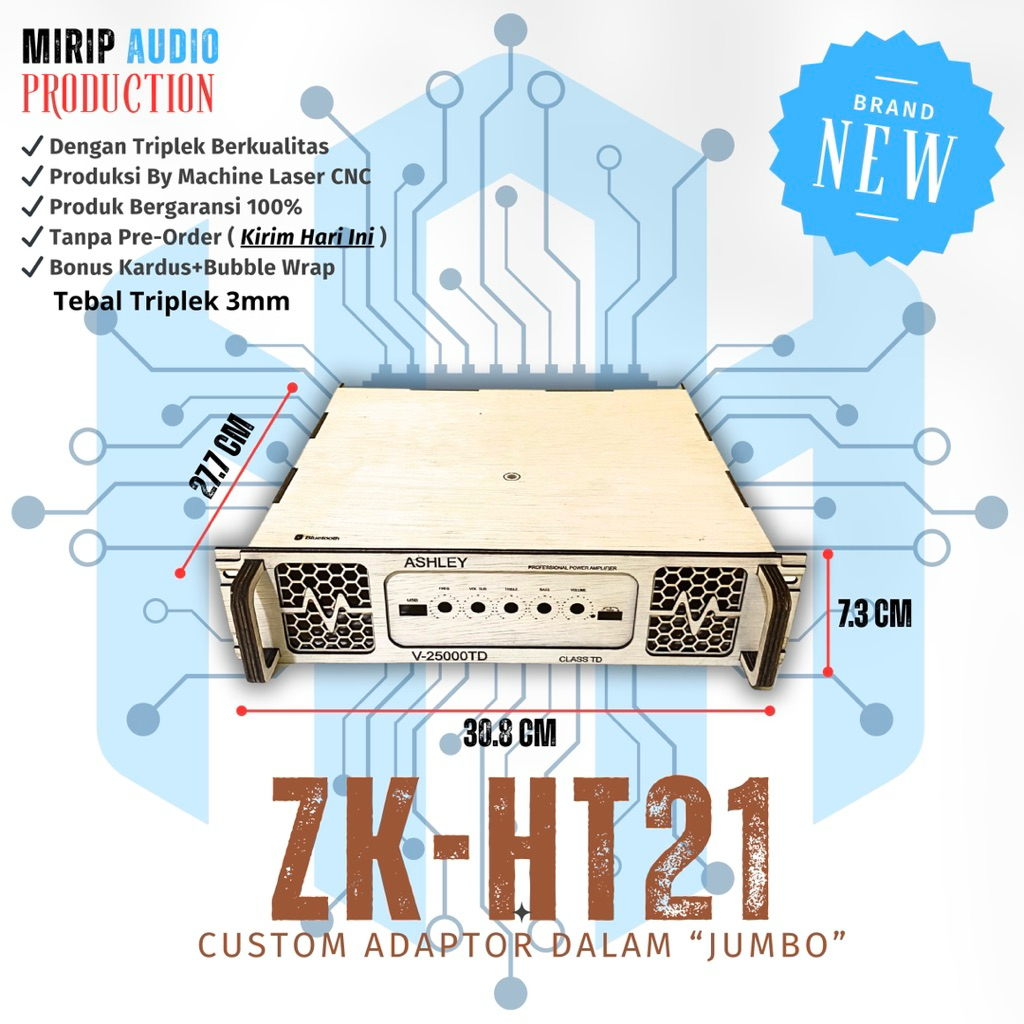 ASHLEY เครื่องขยายเสียงกล่องขนาดเล็กสําหรับ ZK-MT21, ZK-TB21, ZK-HT21 จัมโบ้