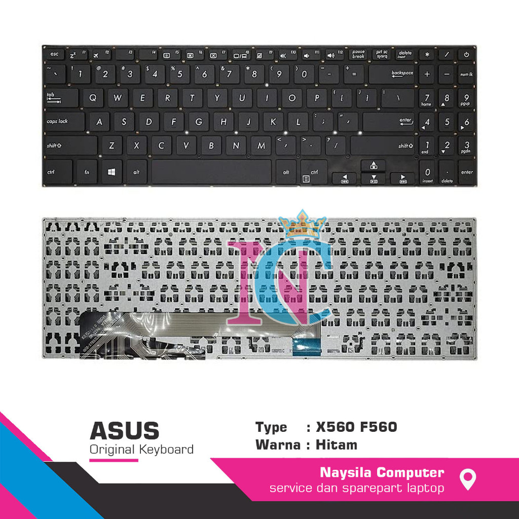 Asus X560 X560UD F560 F560UD YX560 YX560U YX560UD แป้นพิมพ์แล็ปท็อปสีดํา