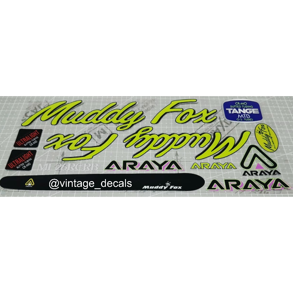 สติ๊กเกอร์ทดแทน Araya Muddyfox RCRB