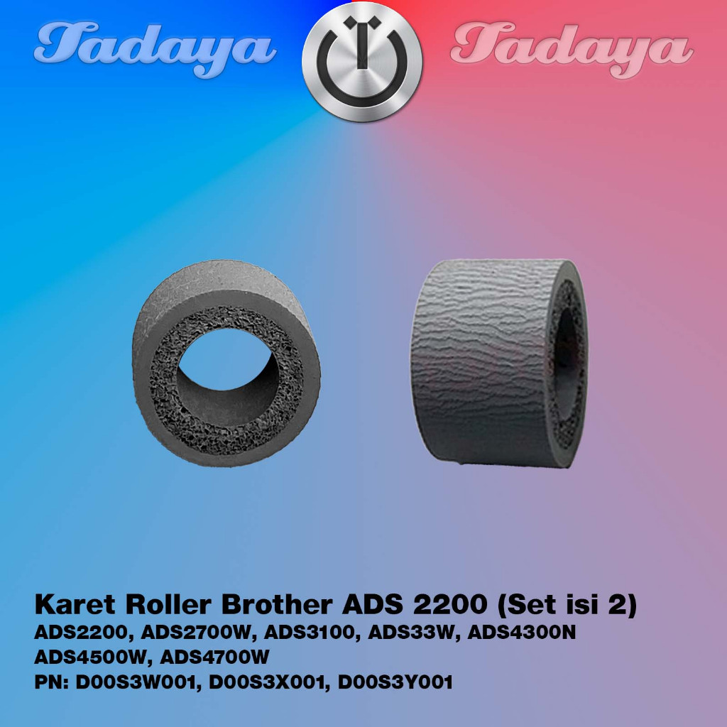 ยาง Pickup Roller Scanner ADS-2200 ADS-2700W Paper Puller ชุด 2 Pick Up Roller สําหรับ Roll Brother 
