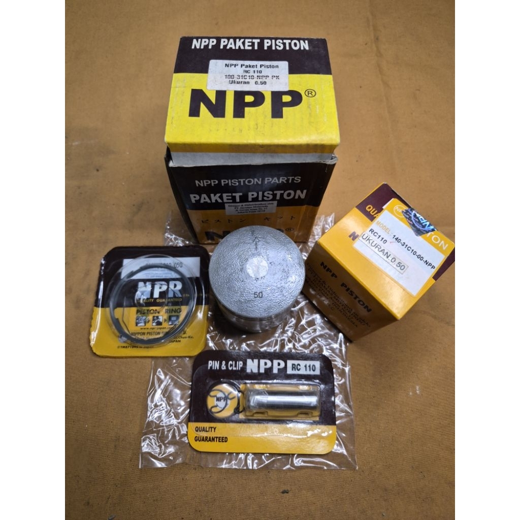 ชุดลูกสูบชุดลูกสูบแหวน Suzuki RC110 RC 110 Os Std 50 Original NPP