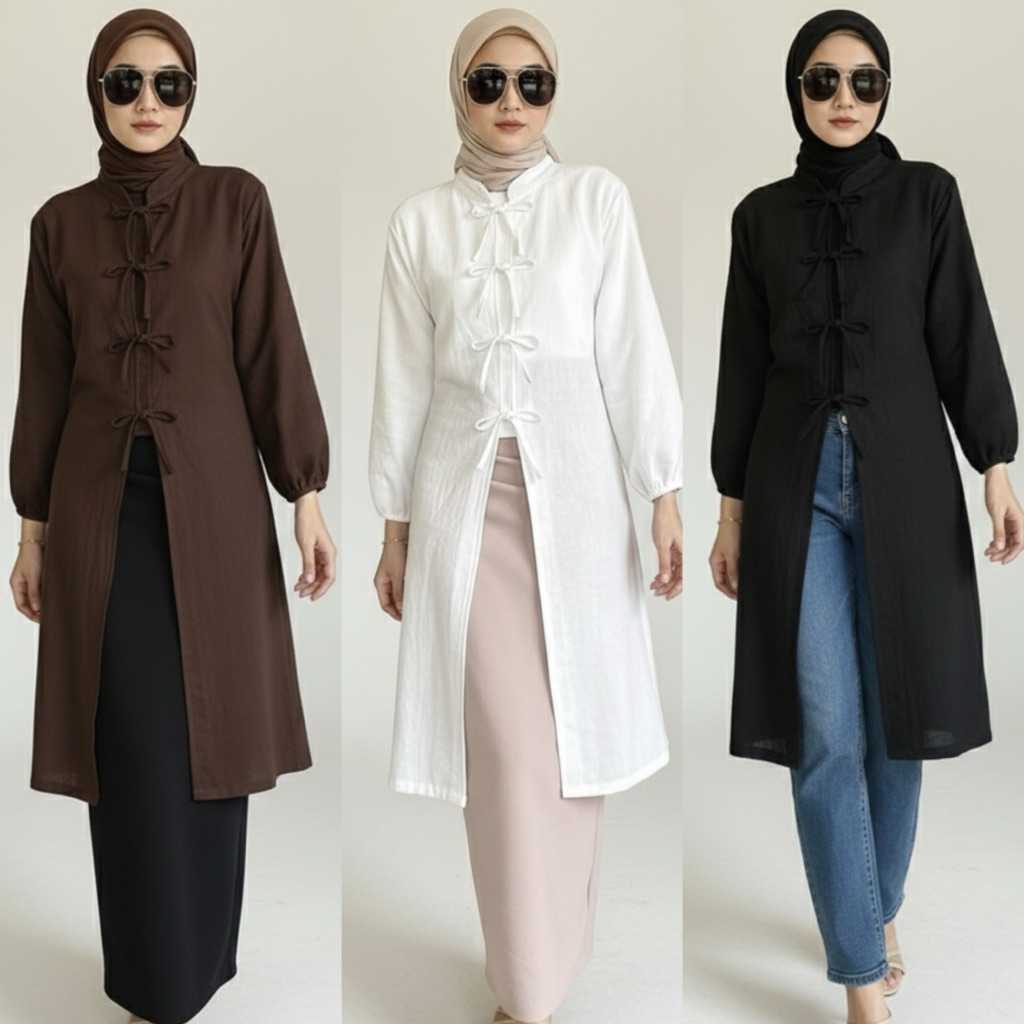 KATUN Sorai Long Tunic/ cotton poplin (Eid Edition)