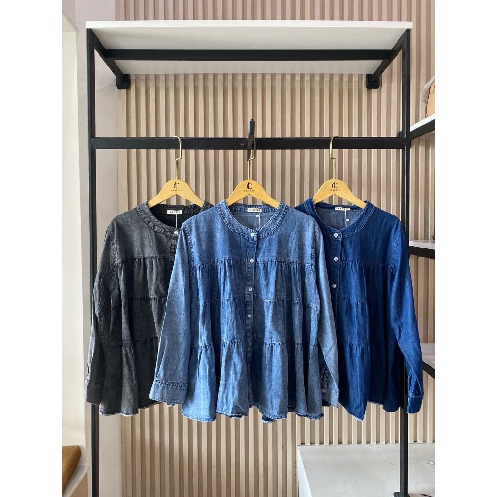 CLOTIS DENIM JOY 2 - เสื้อเชิ้ตยีนส์ผู้หญิง / เสื้อเชิ้ตแขนยาวผู้หญิง