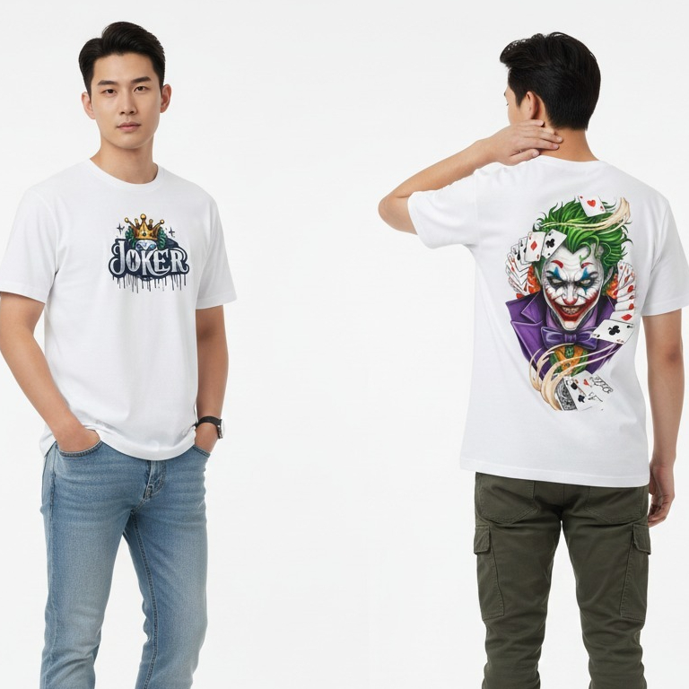 KATUN VENCLOTHINING - เสื้อยืดลําลองผู้ชาย Joker 100% พรีเมี่ยม 24s ผ้าฝ้ายหนา Cool