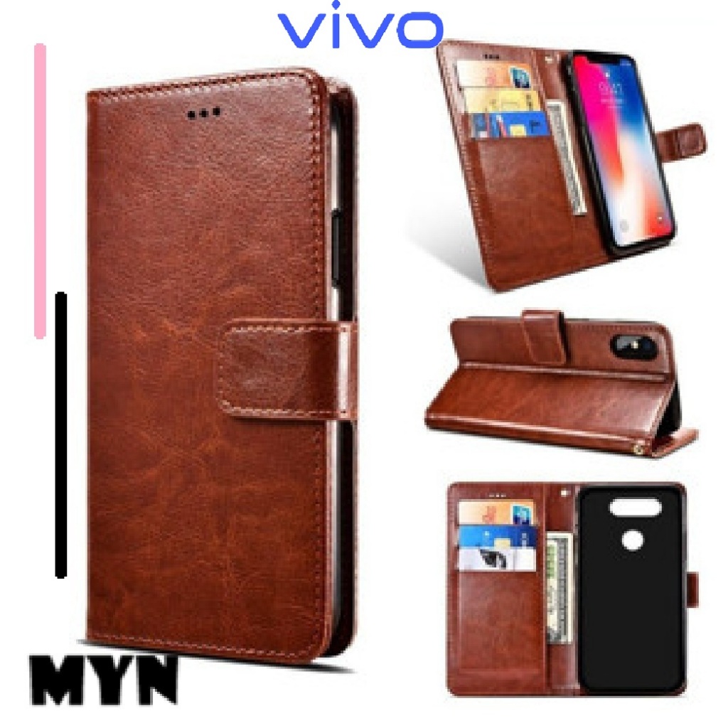 28 - SWALLOW LEATHER FLIP CASE สําหรับ VIVO S1/PRO Z1 PRO, Y91/Y93/Y95,Y83,Y81,Y75 /T1 5G,Y71,Y51 20