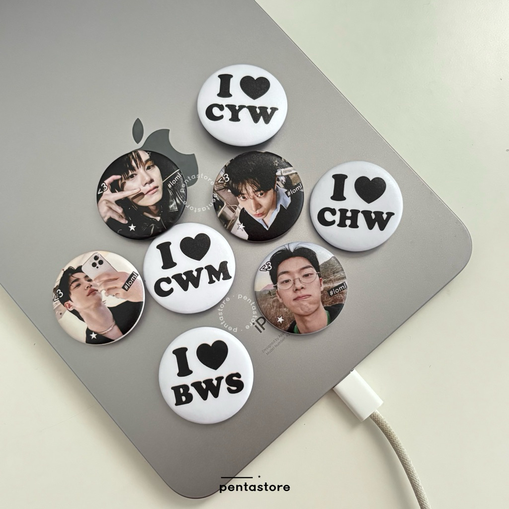 [Ready] i love pin badge นักแสดงเกาหลี