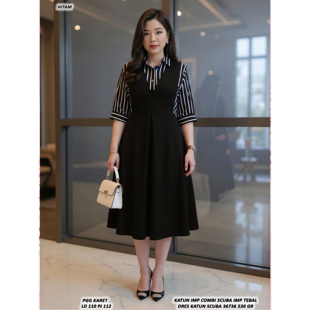 37636 ชุดเดรสดําน้ําสตรีลายรวมกัน 0791